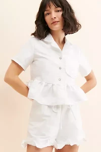 Sister Jane Fleur Pajama Buttondown Top