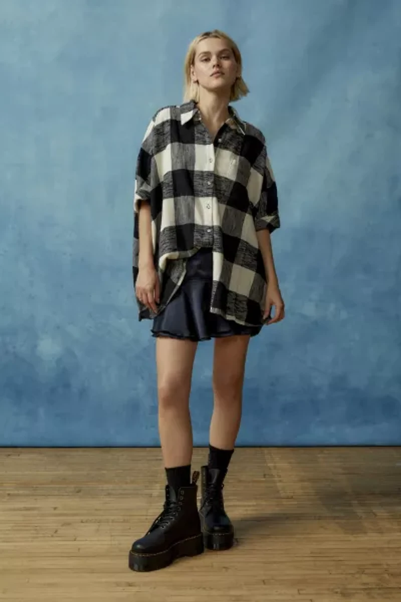 BDG Head Over Heels Flannel Button-Down Shirt