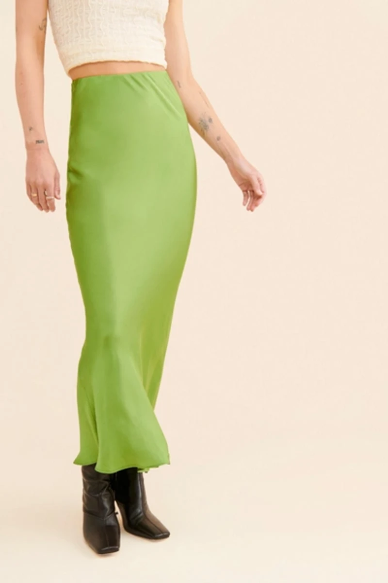 Glamorous Satin Maxi Slip Skirt