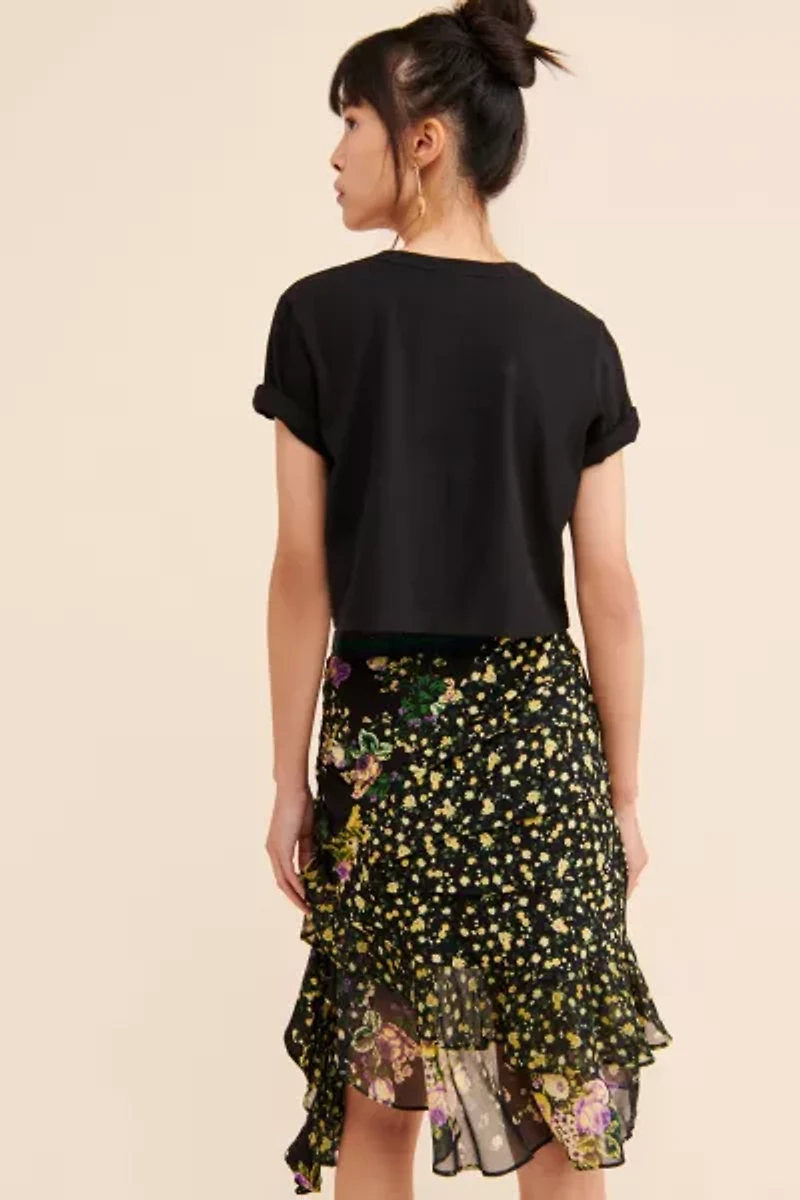 For Love & Lemons Eileen Ruffled Mini Skirt