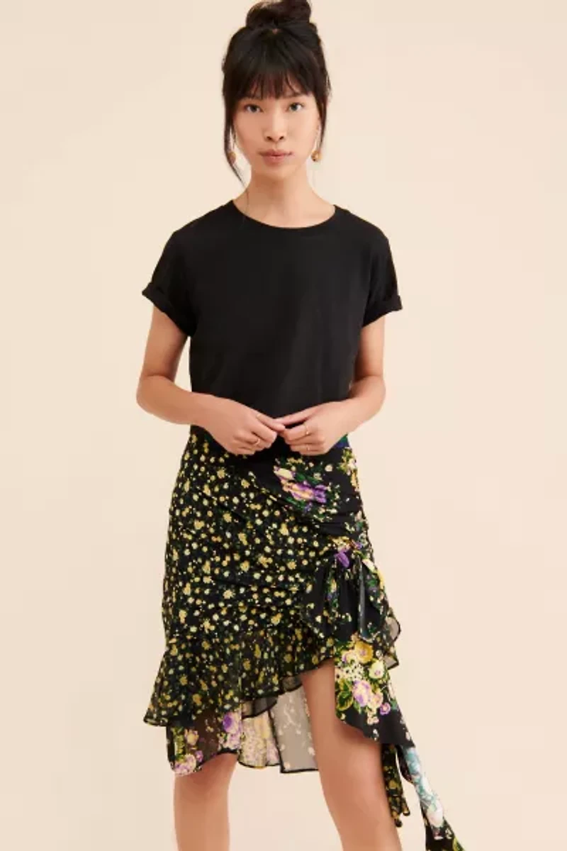 For Love & Lemons Eileen Ruffled Mini Skirt