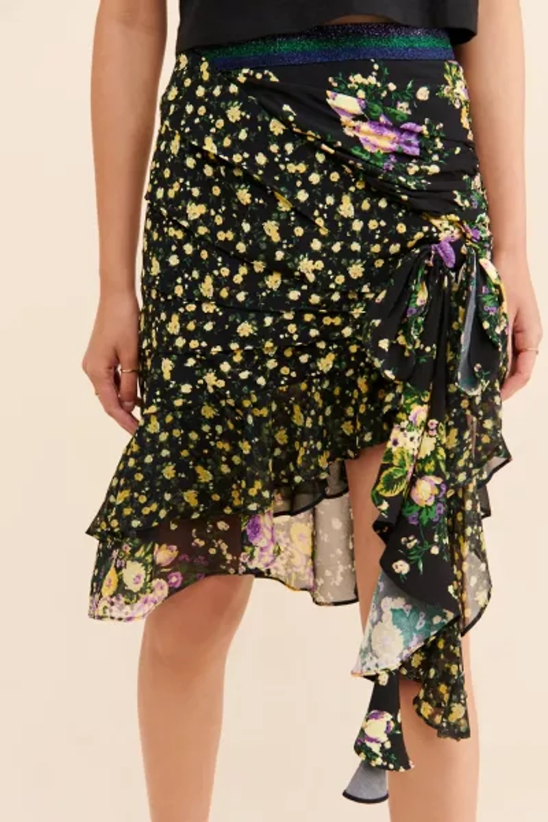 For Love & Lemons Eileen Ruffled Mini Skirt