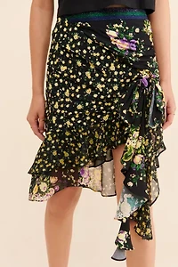 For Love & Lemons Eileen Ruffled Mini Skirt