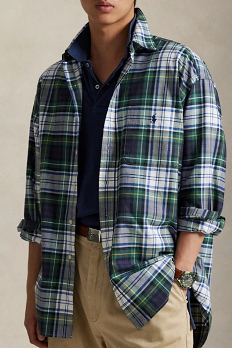 Polo Ralph Lauren Big Fit Plaid Oxford Shirt