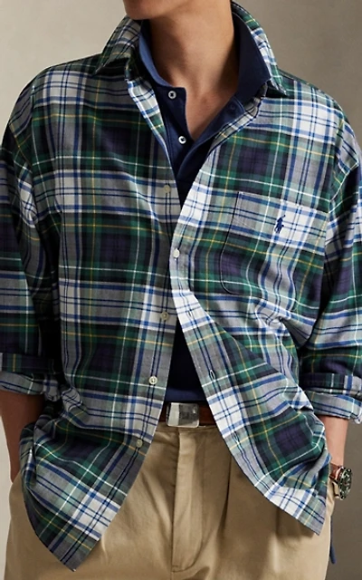 Polo Ralph Lauren Big Fit Plaid Oxford Shirt