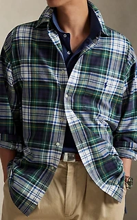 Polo Ralph Lauren Big Fit Plaid Oxford Shirt