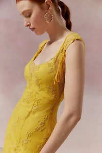 Micah Embroidered Floral Midi Dress