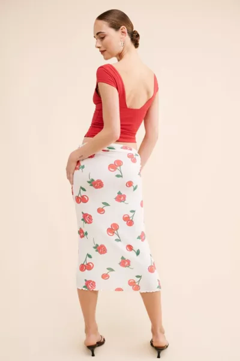For Love & Lemons Wilma Midi Skirt