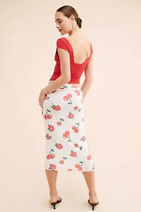 For Love & Lemons Wilma Midi Skirt