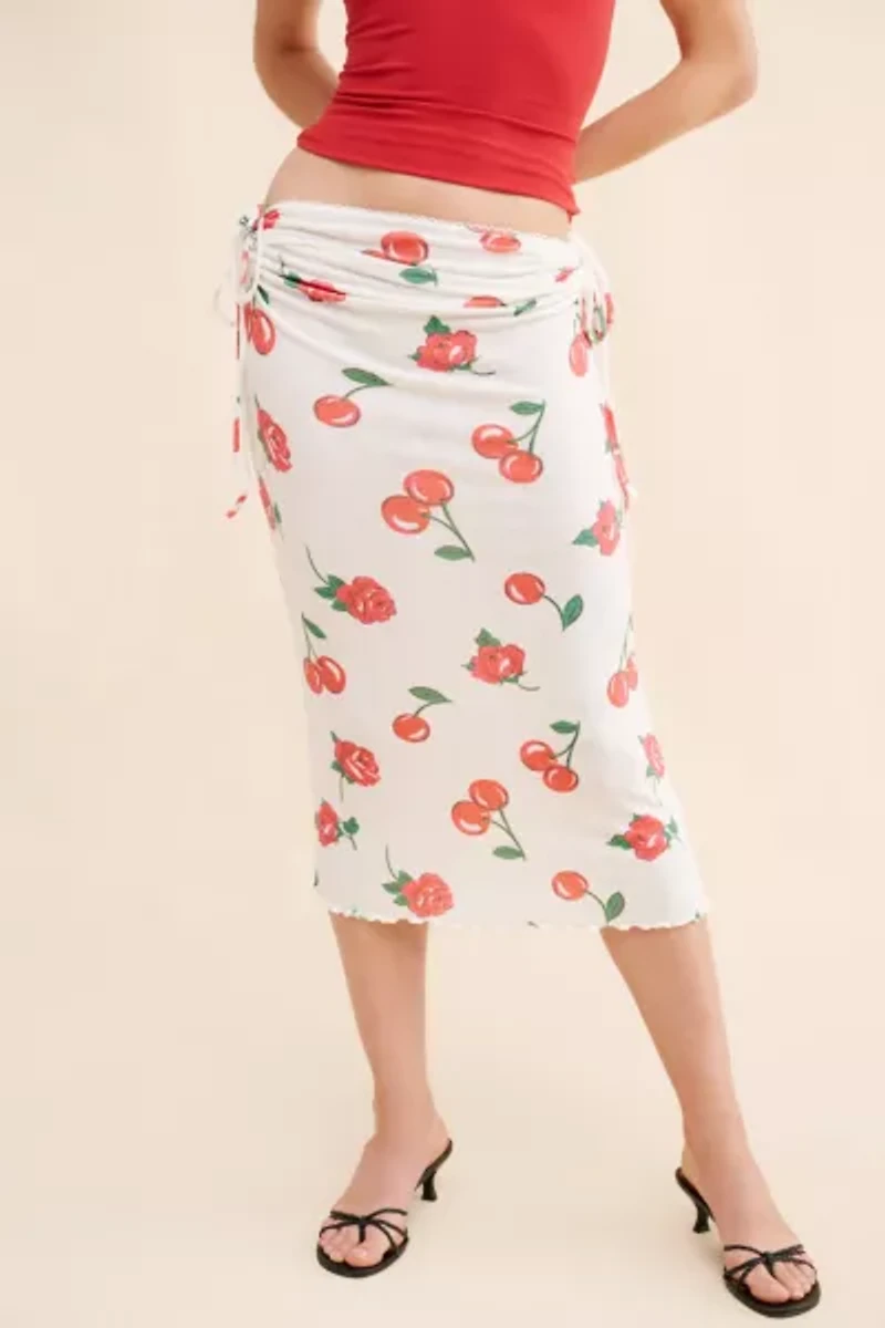 For Love & Lemons Wilma Midi Skirt