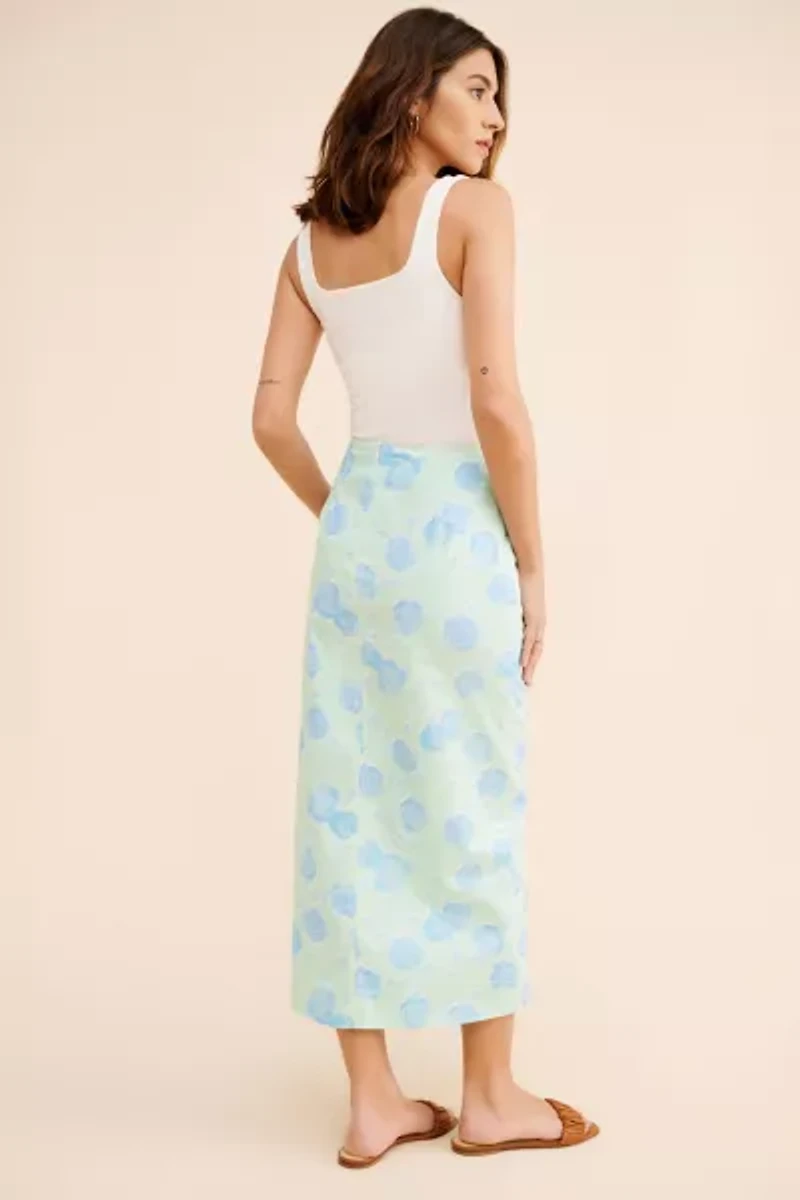 Glamorous Floral Slip Midi Skirt