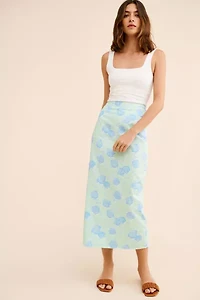 Glamorous Floral Slip Midi Skirt