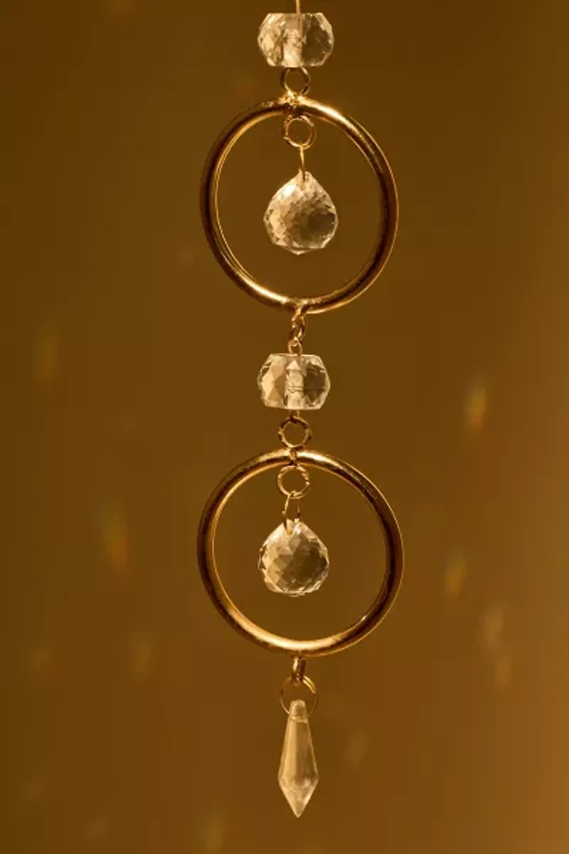 Round Crystal Prism Dangle Wall Hanging