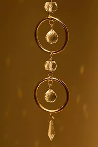 Round Crystal Prism Dangle Wall Hanging