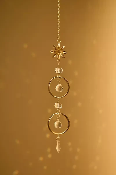 Round Crystal Prism Dangle Wall Hanging