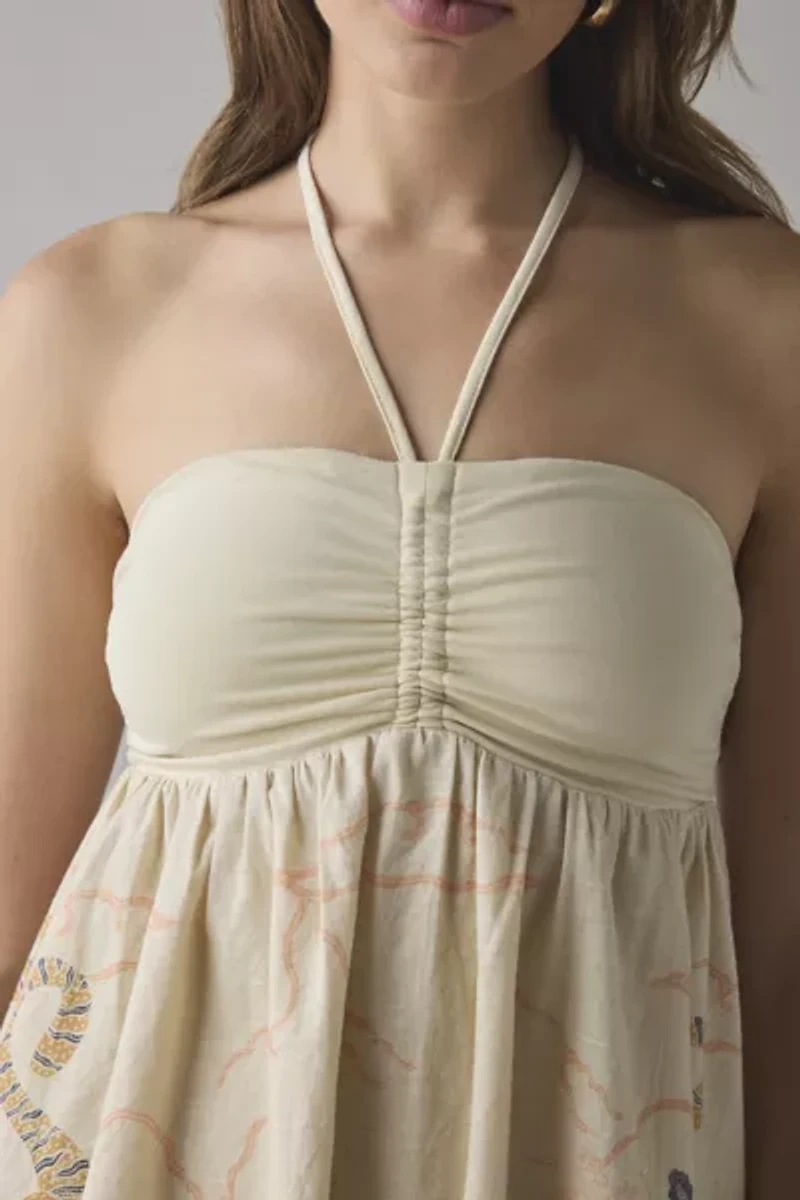 Kimchi Blue Pia Convertible Tie Bandeau Babydoll Mini Dress