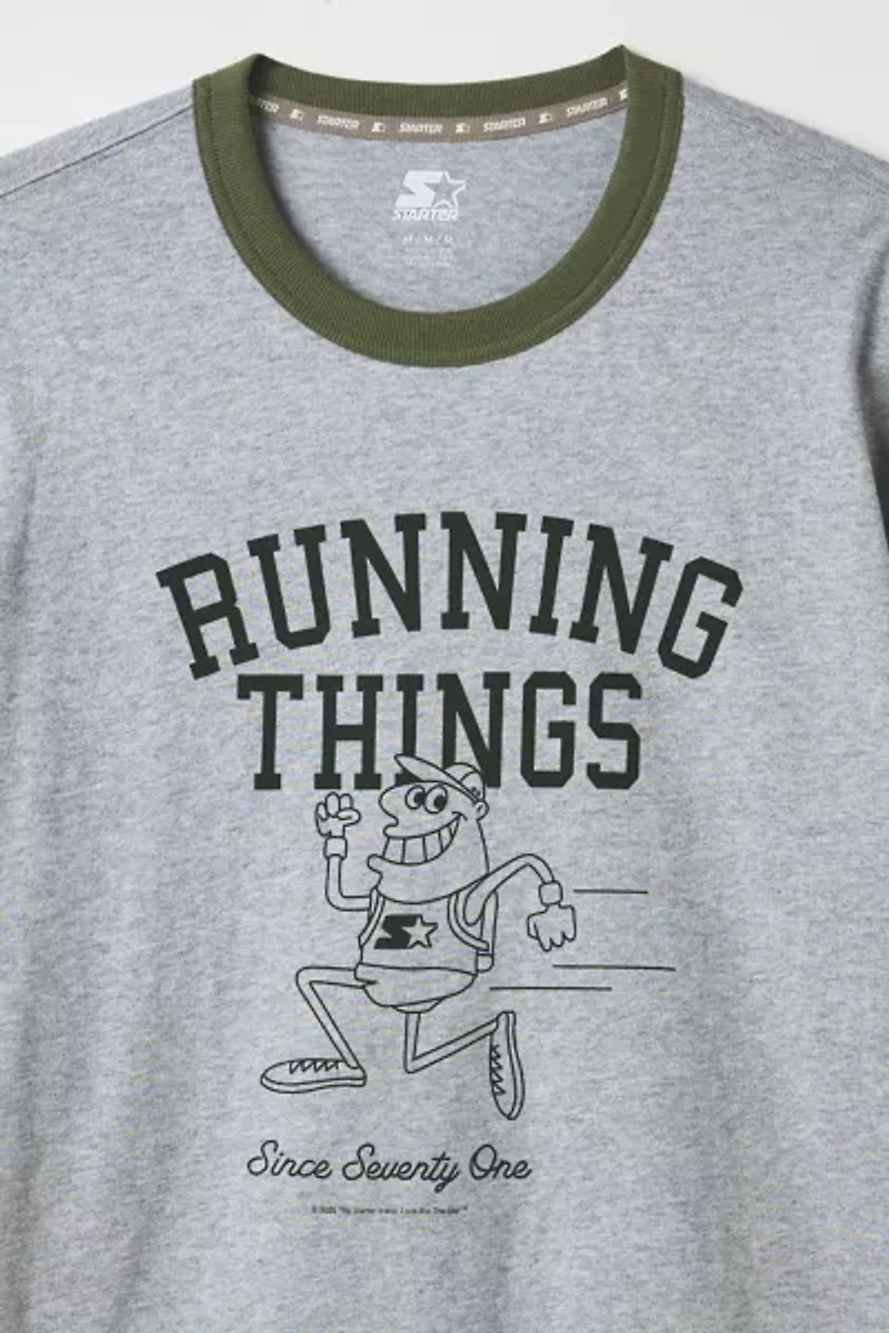 Starter Running Things Graphic Ringer Tee