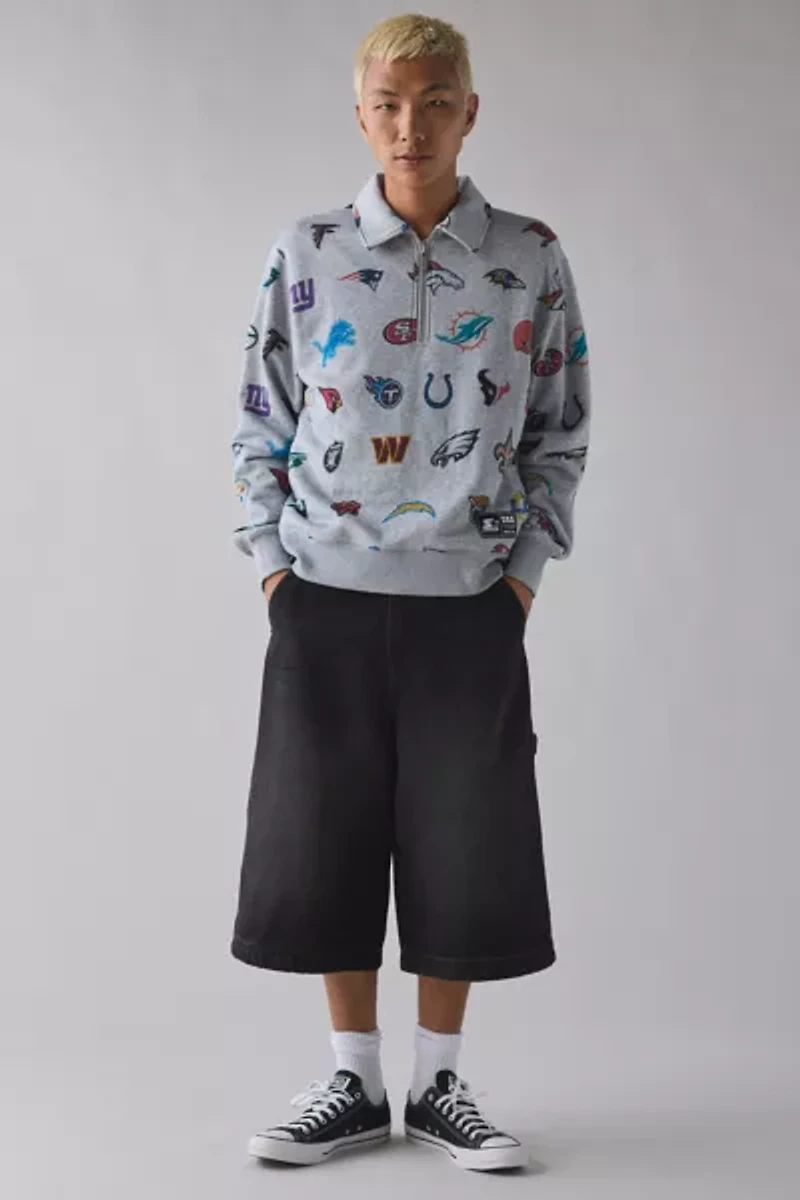 Starter UO Exclusive NFL Logo Mashup Quarter Zip Sweatshirt