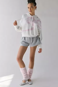 LoveShackFancy Brunella Bow Graphic Cotton Hoodie Sweatshirt