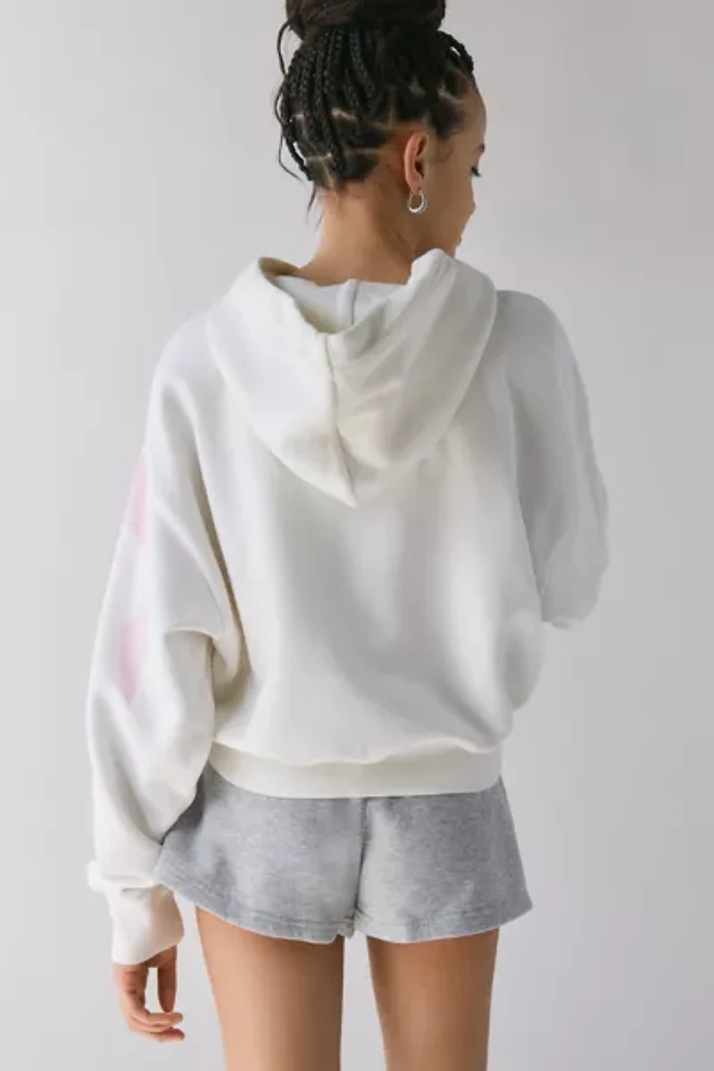 LoveShackFancy Brunella Bow Graphic Cotton Hoodie Sweatshirt