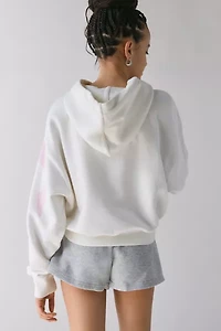 LoveShackFancy Brunella Bow Graphic Cotton Hoodie Sweatshirt