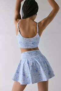 LoveShackFancy Ridgeson Bow Floral Sports Bra
