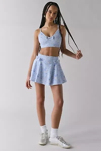 LoveShackFancy Ridgeson Bow Floral Sports Bra
