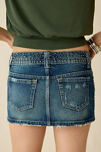 BDG Game Day Low-Rise Denim Micro Mini Skirt