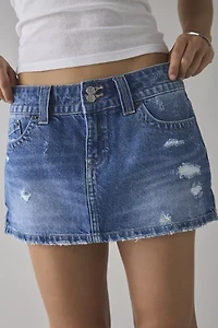 BDG Game Day Low-Rise Denim Micro Mini Skirt