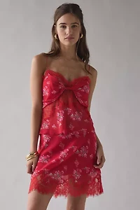 LoveShackFancy Belfast Lace-Trim Satin Cami