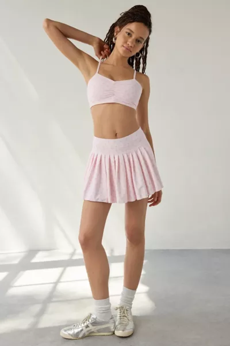 LoveShackFancy Lenna Cinch-Front Sports Bra