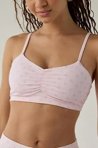 LoveShackFancy Lenna Cinch-Front Sports Bra