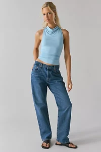 UO Tear It Up High-Neck Twisted Back Cropped Tank Top