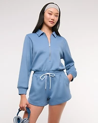 YPB neoKNIT Long-Sleeve Half-Zip Romper