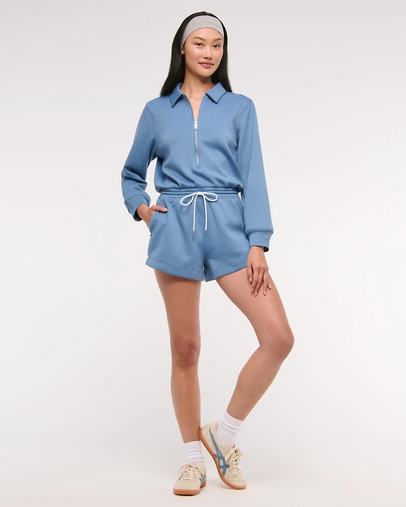 YPB neoKNIT Long-Sleeve Half-Zip Romper