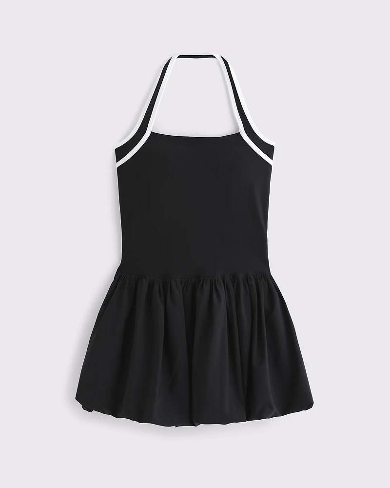 YPB motionTEK Halter Bubble Hem Mini Dress