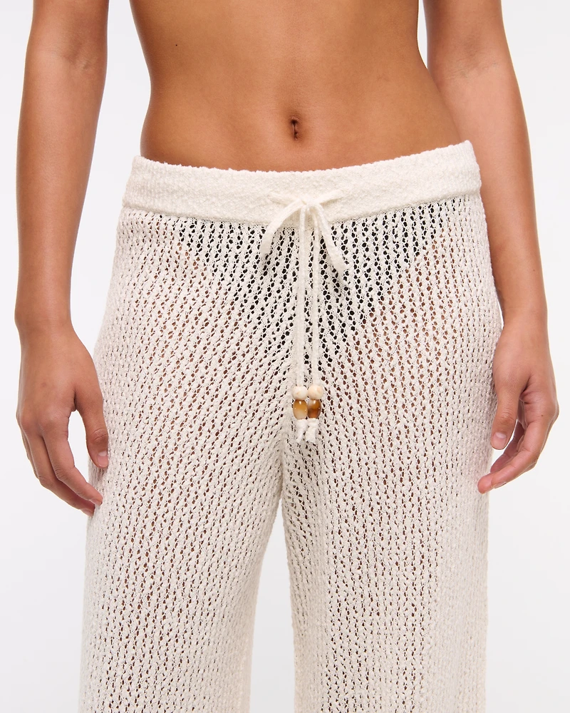 Mid Rise Crochet-Style Coverup Pant