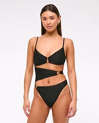 Hardware Cutout One-Piece Swimsuit