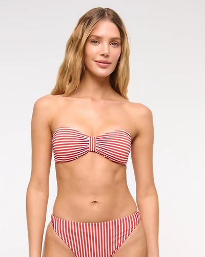 Knot-Front Bandeau Swim Top