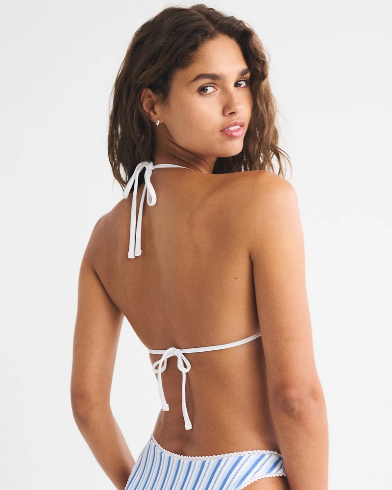 Reversible Halter String Triangle Bikini Top