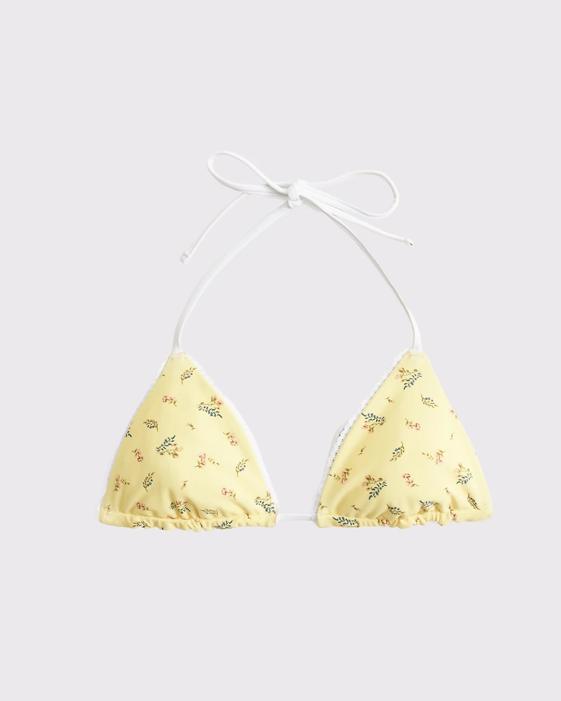 Reversible Halter String Triangle Bikini Top