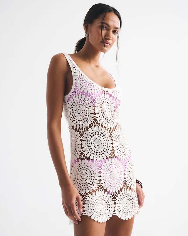 hollister crochet midi dress Hollister Crochet-Style Midi Dress