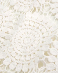 Crochet-Style Scoopneck Mini Dress Coverup