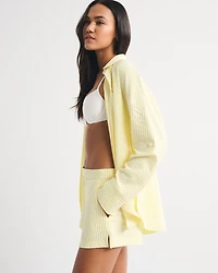 Seersucker Swim Short Coverup