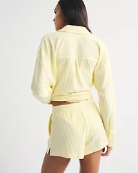 Seersucker Swim Short Coverup