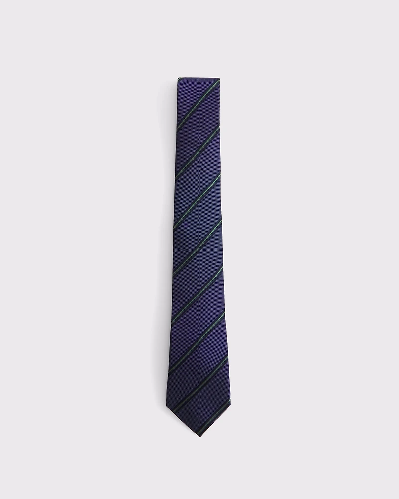 The A&F Collins Navy Stripe Tie