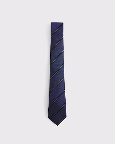 The A&F Collins Navy Stripe Tie