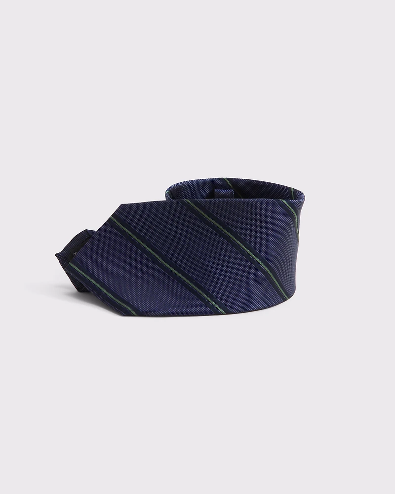 The A&F Collins Navy Stripe Tie