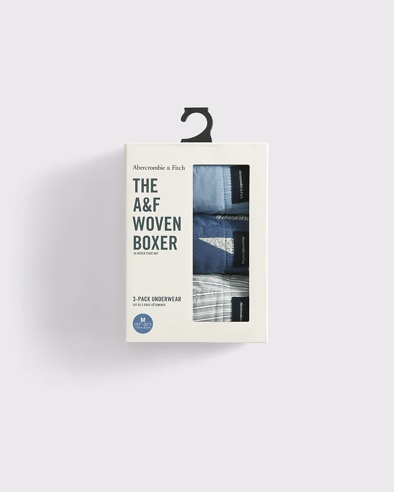 3-Pack Woven Logo Boxers