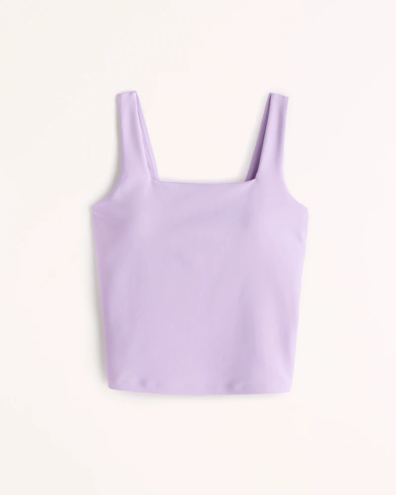 YPB sculptLUX Waist-Length Squareneck Slim Tank